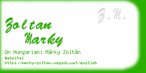 zoltan marky business card